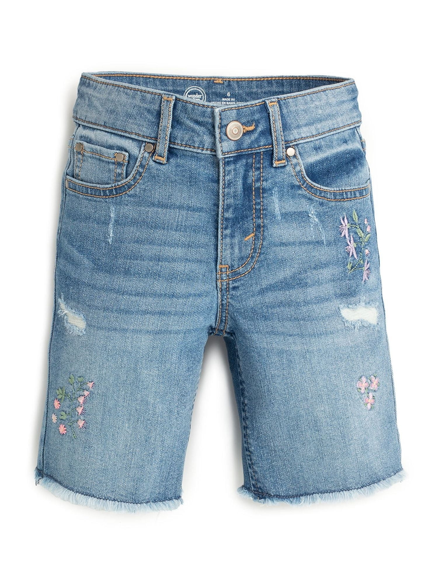 Wonder Nation Girls Fashion Denim Shorts, Sizes 5-18 | Walmart (US)