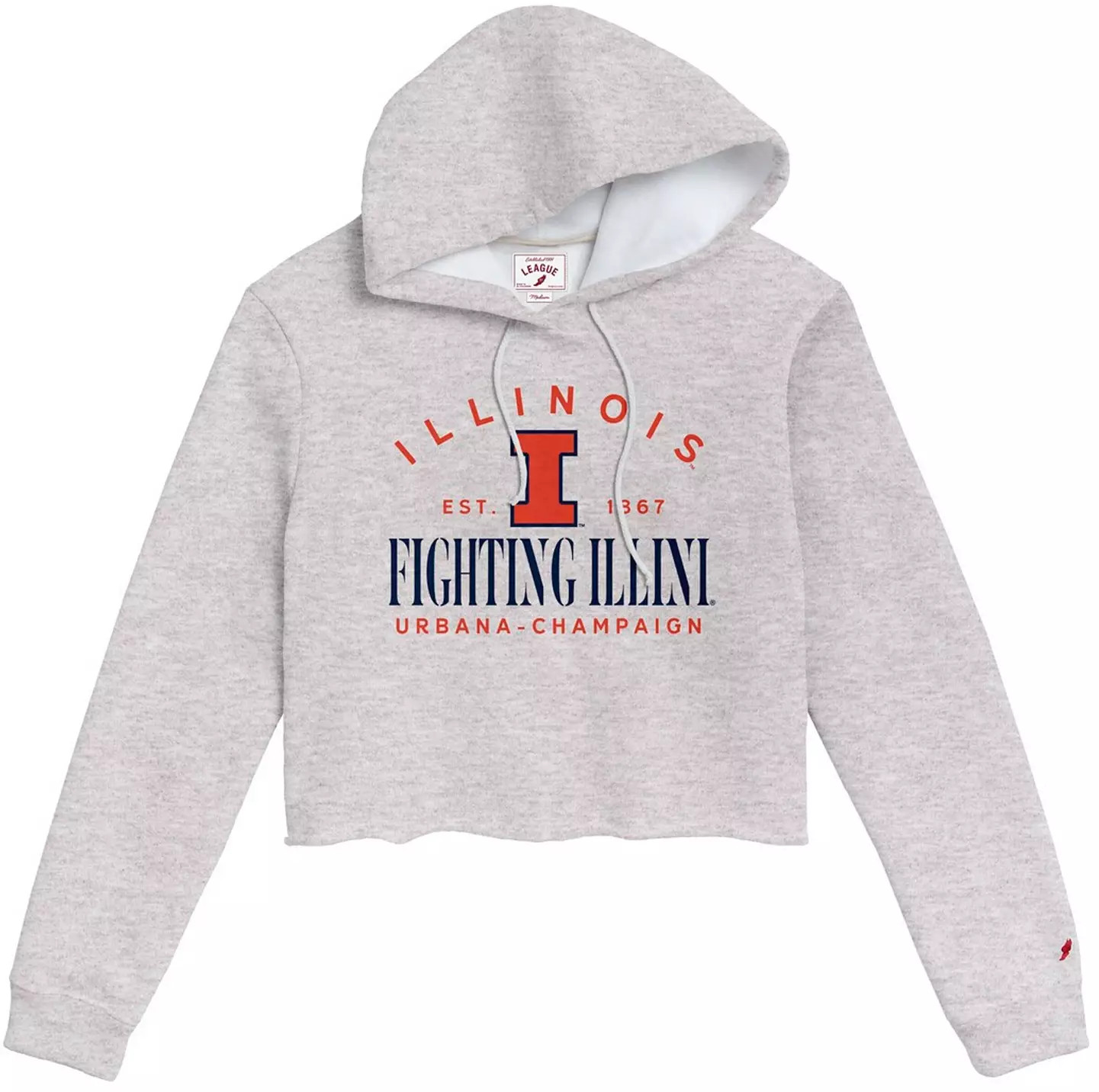 League-Legacy Women's Illinois Fighting Illini Grey Cropped Hoodie | DICK'S Sporting Goods