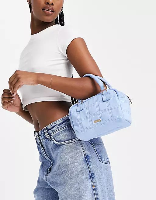 Skinny Dip Alice check quilted cross body bag in blue | ASOS (Global)