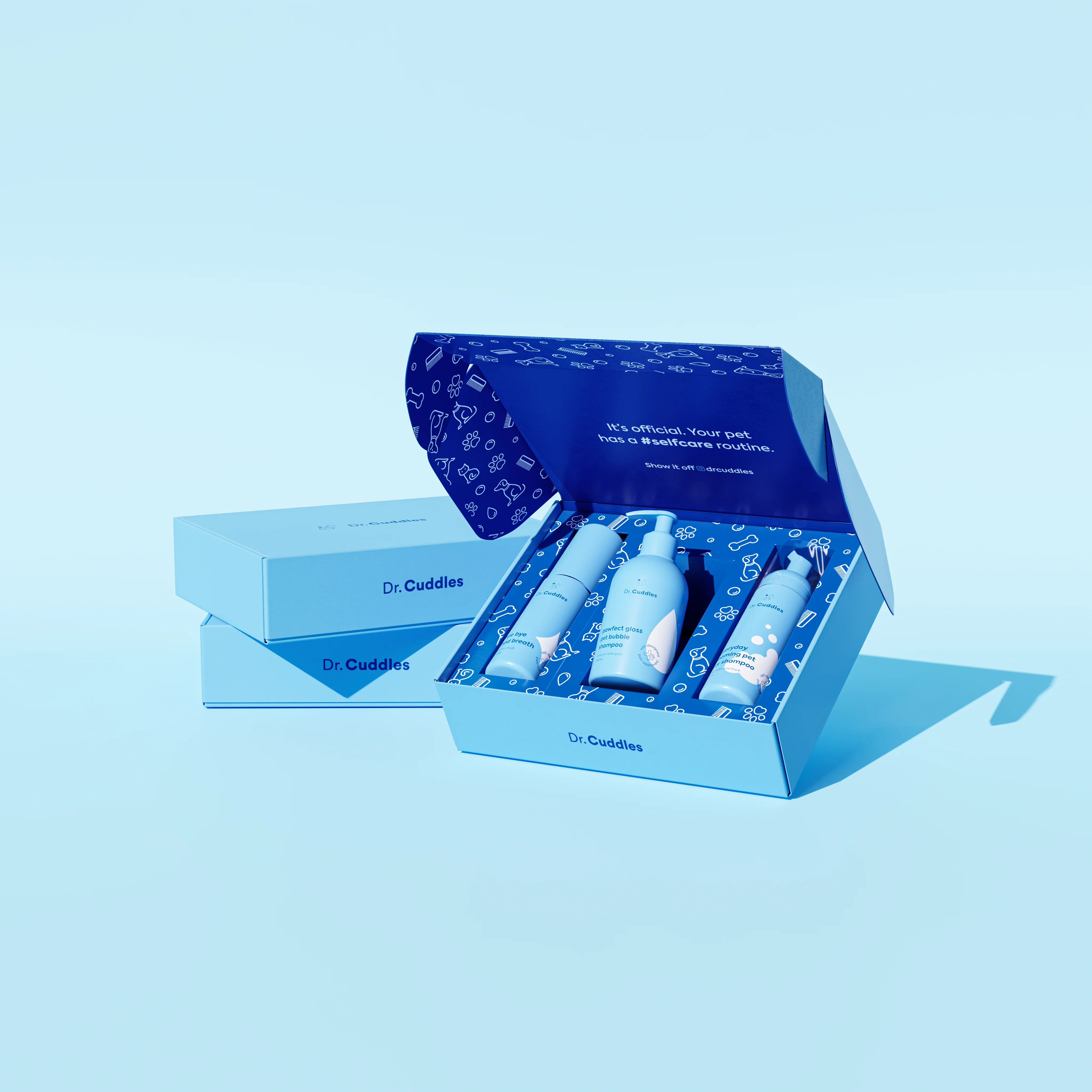 Bestselling Pet Grooming Bundle: Dry Shampoo, Bubble Shampoo and Dental Spray | Dr Cuddles (US)