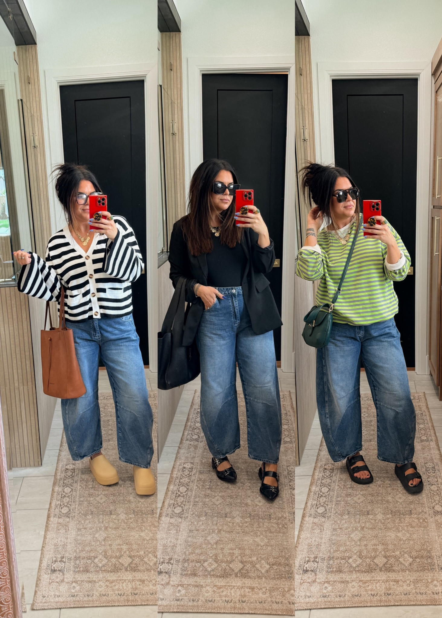 Barrel Jeans styled 3 ways!
Barrel Jean: 14 (shade “blue)
Blazer: XXL
Striped Sweater: XXL
Striped Sweatshirt: XXL

#LTKMidsize #LTKStyleTip #LTKFindsUnder50

#LTKMidsize #LTKSaleAlert #LTKFindsUnder100