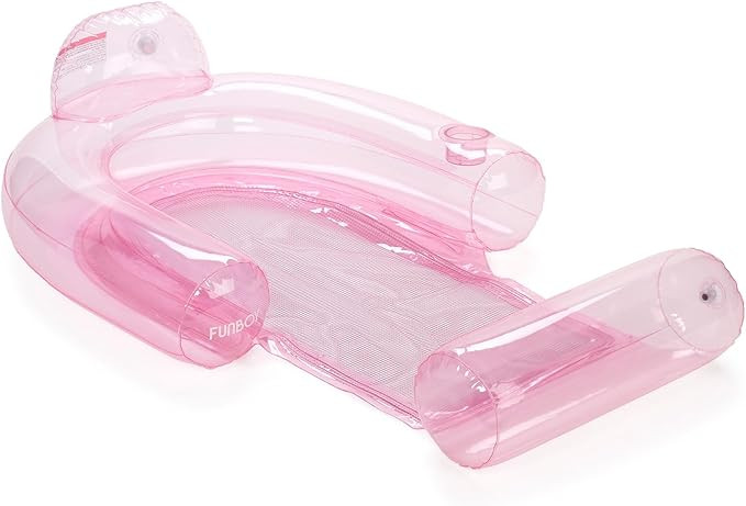 FUNBOY Clear Inflatable Mesh Pool Float 2-in-1 Pool Chair Float & Mesh Water Hammock 53" Pool Ham... | Amazon (US)