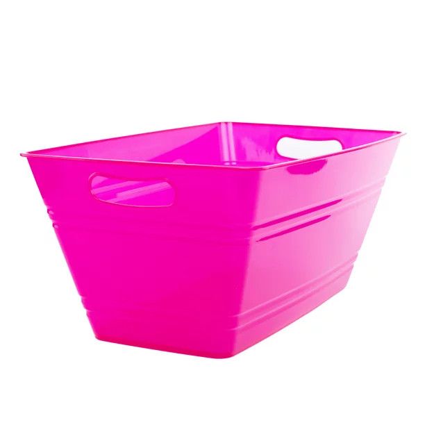 Mainstays Plastic PP Beverage Tub, Pink, 1 Count, Rectangular Shape, 20in | Walmart (US)