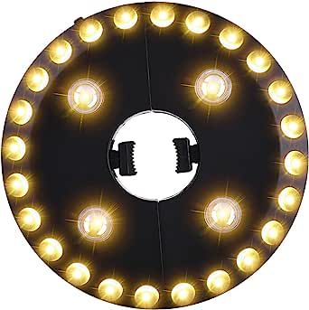 OYOCO Warm White Patio Umbrella Light 3 Brightness Modes Cordless 28 LED Lights at 200 lumens 4 x... | Amazon (US)