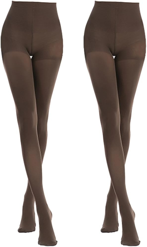 MANZI Women's 2-6 Pairs Opaque Control Top Tights Comfort Stretch 70 Denier Pantyhose | Amazon (US)