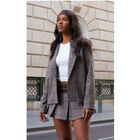 Brown Herringbone Oversized Blazer | PrettyLittleThing UK