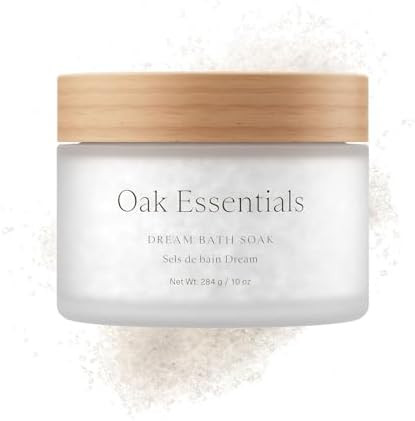 Oak Essentials Dream Bath Soak, Magnesium Bath Salts with European Sea Salt, Lavender, Chamomile ... | Amazon (US)
