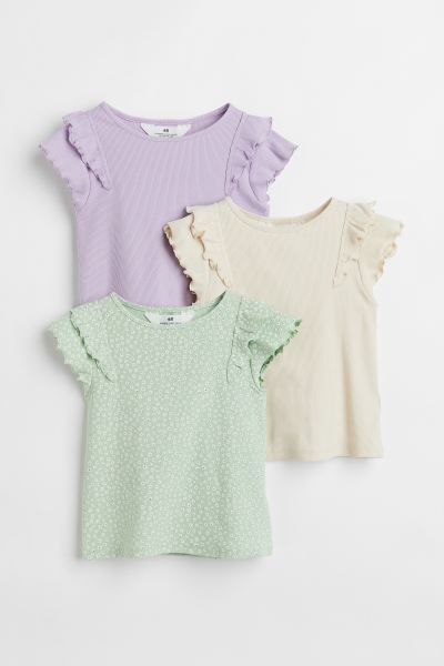 3-pack Ribbed Tops | H&M (US)