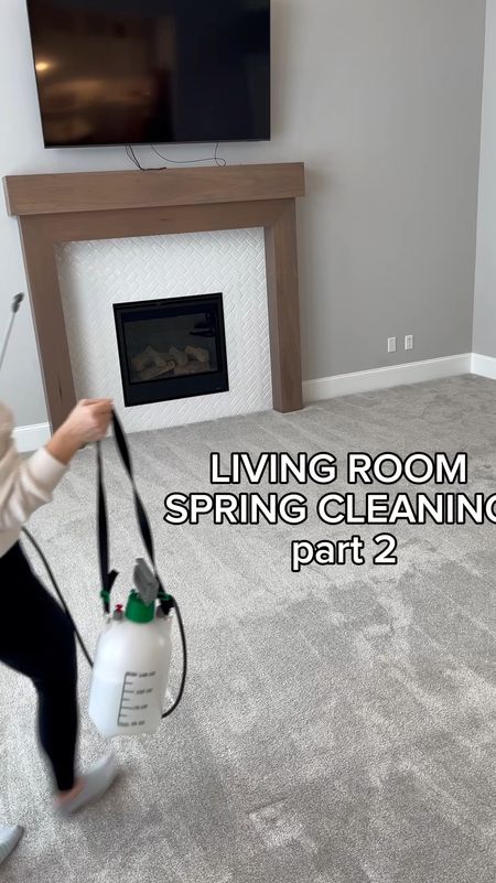 Living room spring cleaning part 2! 🧹 Part 1 was posted right before this reel! 

➡️ If you’re wondering why I’m using the pump sprayer on my carpet, I learned this technique from @cleanthatup! I mix up the appropriate amount of carpet cleaning solution & water together (I’m using Zep carpet cleaner here) & then I put it into this pump sprayer. This allows the cleaning solution to sit on the carpet & really penetrate stains and do what it’s meant to do, first and foremost! I leave it for a few minutes BEFORE rinsing it with my actual upright carpet cleaner. Once I spray the carpet with the cleaning solution/water, I then put JUST WATER into the tank in the carpet cleaner to rinse and extract the solution from the carpet. I personally like this method because not only does it let the cleaning solution sit on the carpet to penetrate stains & dirt, BUT this method also puts out less water into the carpet/padding, which means it takes less time to dry & is ultimately better for the carpet/padding! 

➡️ Comment “links” for any links to the products/tools that I’m using here! 
.
.
.
.
.
 #spring #springcleaning #springclean #deepcleaning #deepclean #cleanwithme #cleaningaccount #cleaningvideos #cleaningmotivation

#LTKfamily #LTKVideo #LTKhome