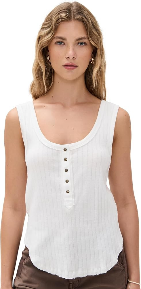 Free People Womens Care Bryson Henley Tank | Amazon (US)