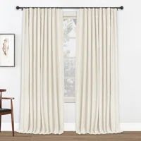 Birglinde Blackout Curtains Linen Textured 100% Blackout Drapes for Bedroom Living Room Curtains ... | Wayfair North America