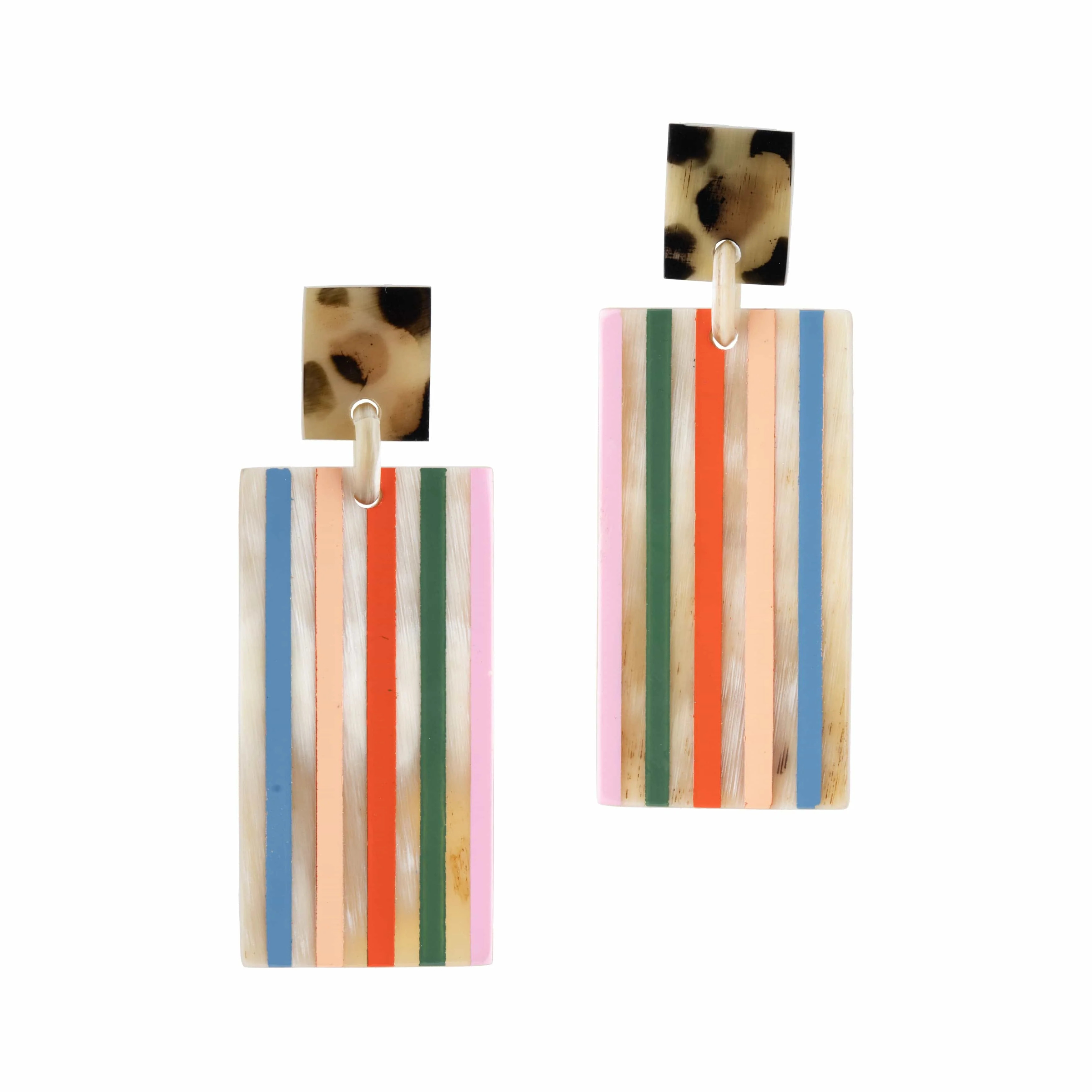 Colorful Striped Cabana Earrings | Sunshine Tienda