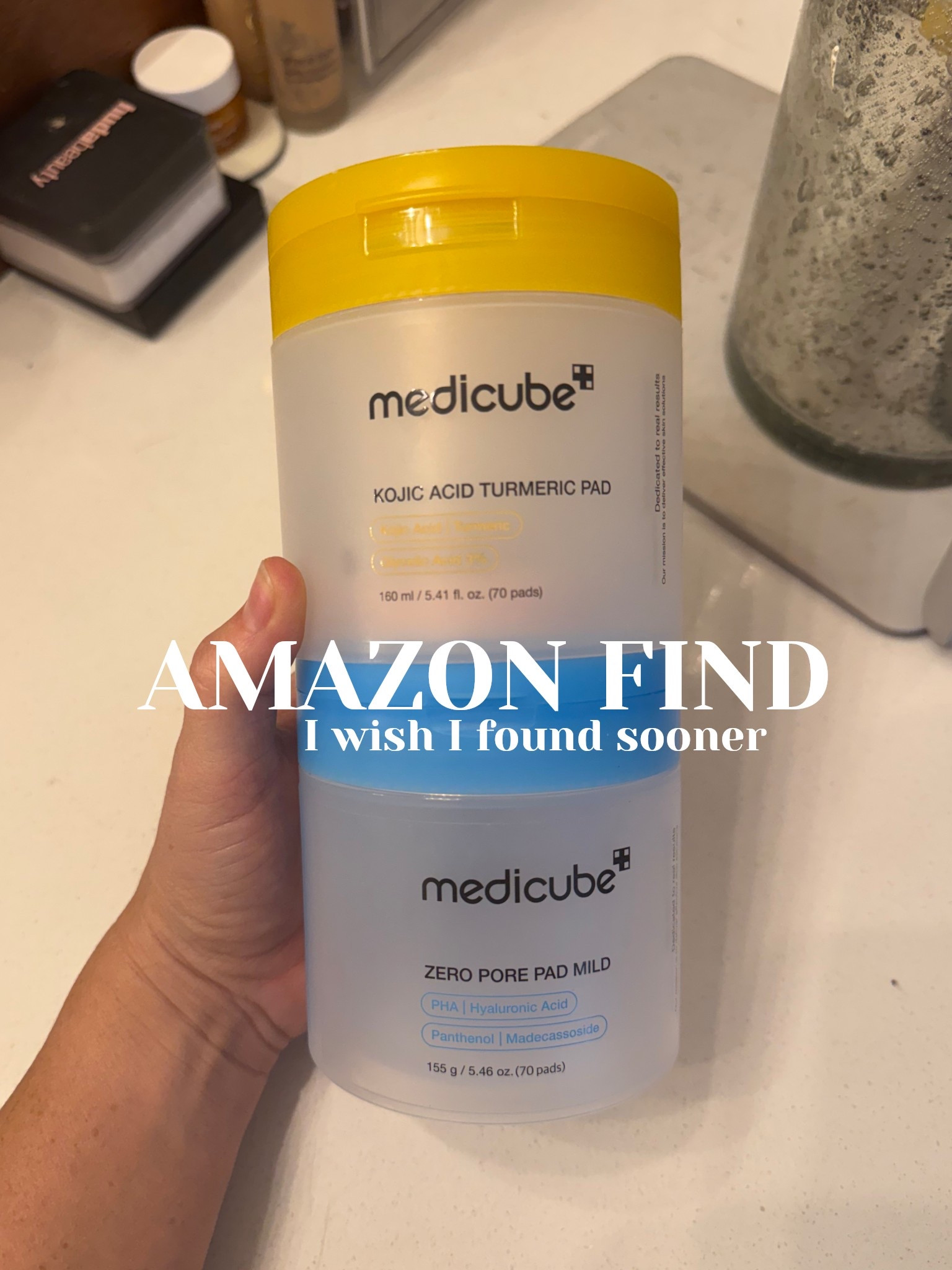 I loooove these pads! I just ran out and immediately ordered more. They have a few different types depending on your skin and sensitivity. Wish I found them sooner! #amazon #amazonfind #medicube #skincare #skincareproducts #skincareroutine #momlife #momhack #30something #beauty #toner #pads 

#LTKFindsUnder50 #LTKActive #LTKBeauty