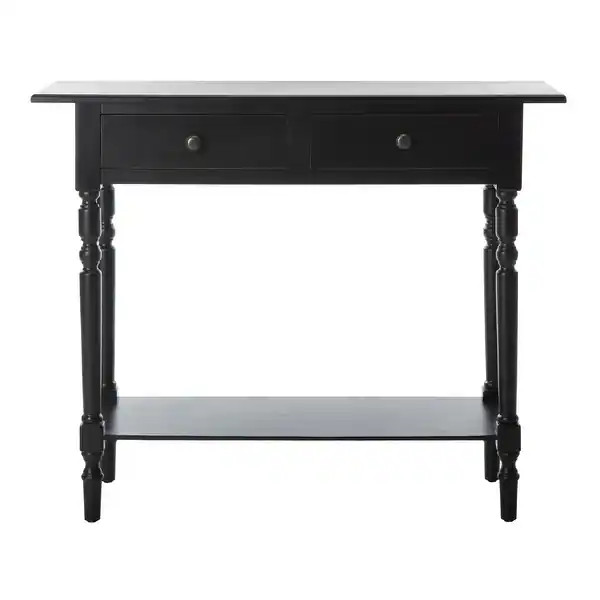 SAFAVIEH Cape Cod Black 2-drawer Console Table - 37.8" x 13" x 31.9" | Bed Bath & Beyond
