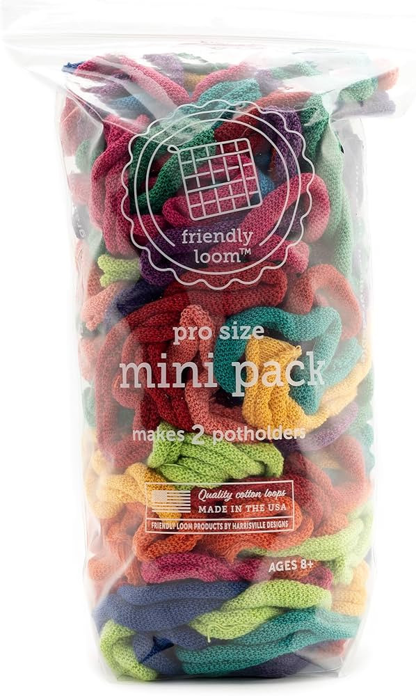 Harrisville Designs Friendly Loom | 10” PRO-Sized Multicolor Potholder Weaving Loops | Craft 2 ... | Amazon (US)
