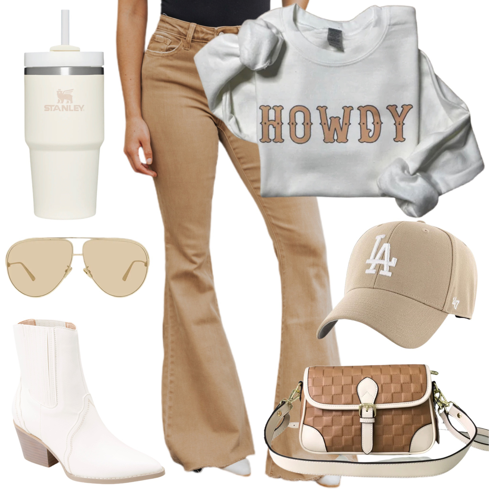 Fall outfit inspo 🤎

Flare pants
Graphic sweater
Checkered bag
Crossbody bag 
Boots

#LTKSeasonal #LTKstyletip #LTKunder50