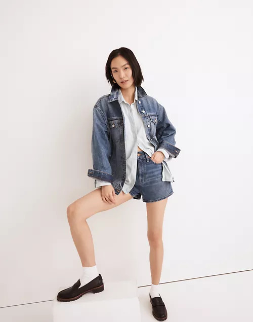 The Oversized Trucker Jean Jacket in Bankfield Wash | Madewell