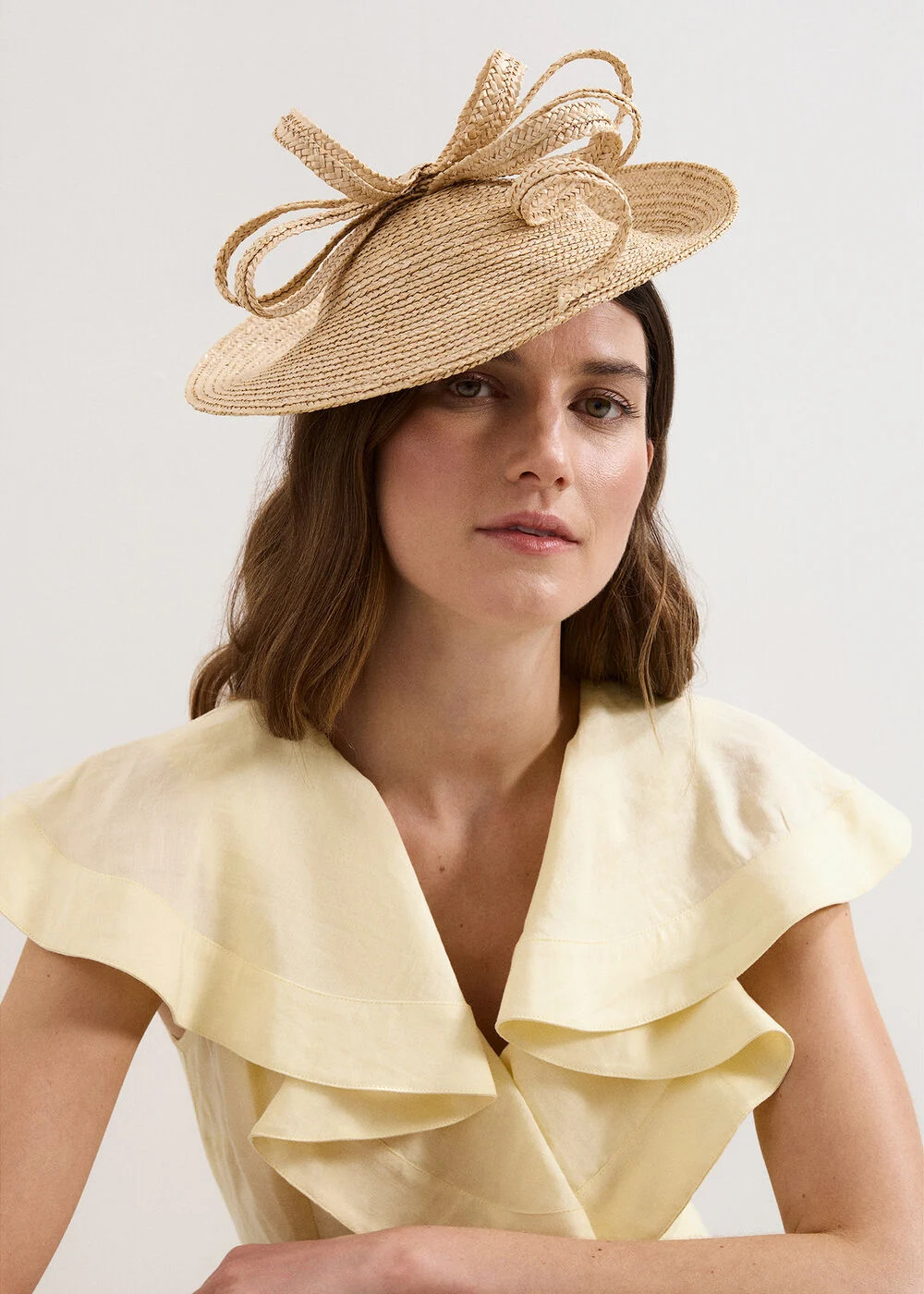 Straw Disc Fascinator | Phase Eight UK | | Phase Eight