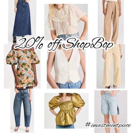 Refresh your look for spring with 20% off select pieces @shopbop (use code SPRING20). I’m loving these “going out tops, on trend denim and dresses! #investmentpiece 

#LTKsalealert #LTKSeasonal #LTKstyletip