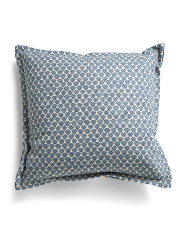 Made In Usa 22x22 Linen Blend Floral Pillow | TJ Maxx