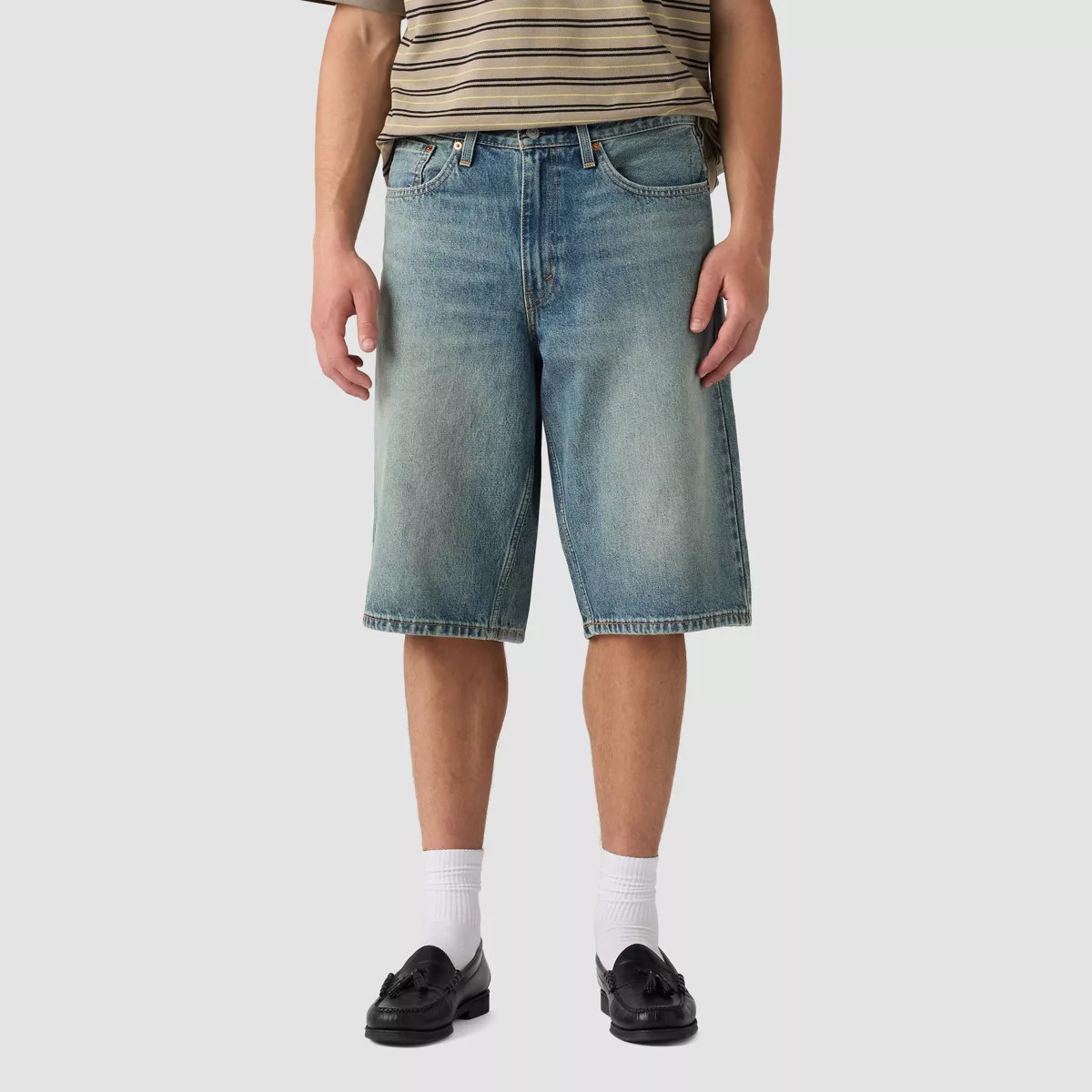 Levi's® Men's 470 Baggy Jean Shorts - Medium Wash 34 | Target
