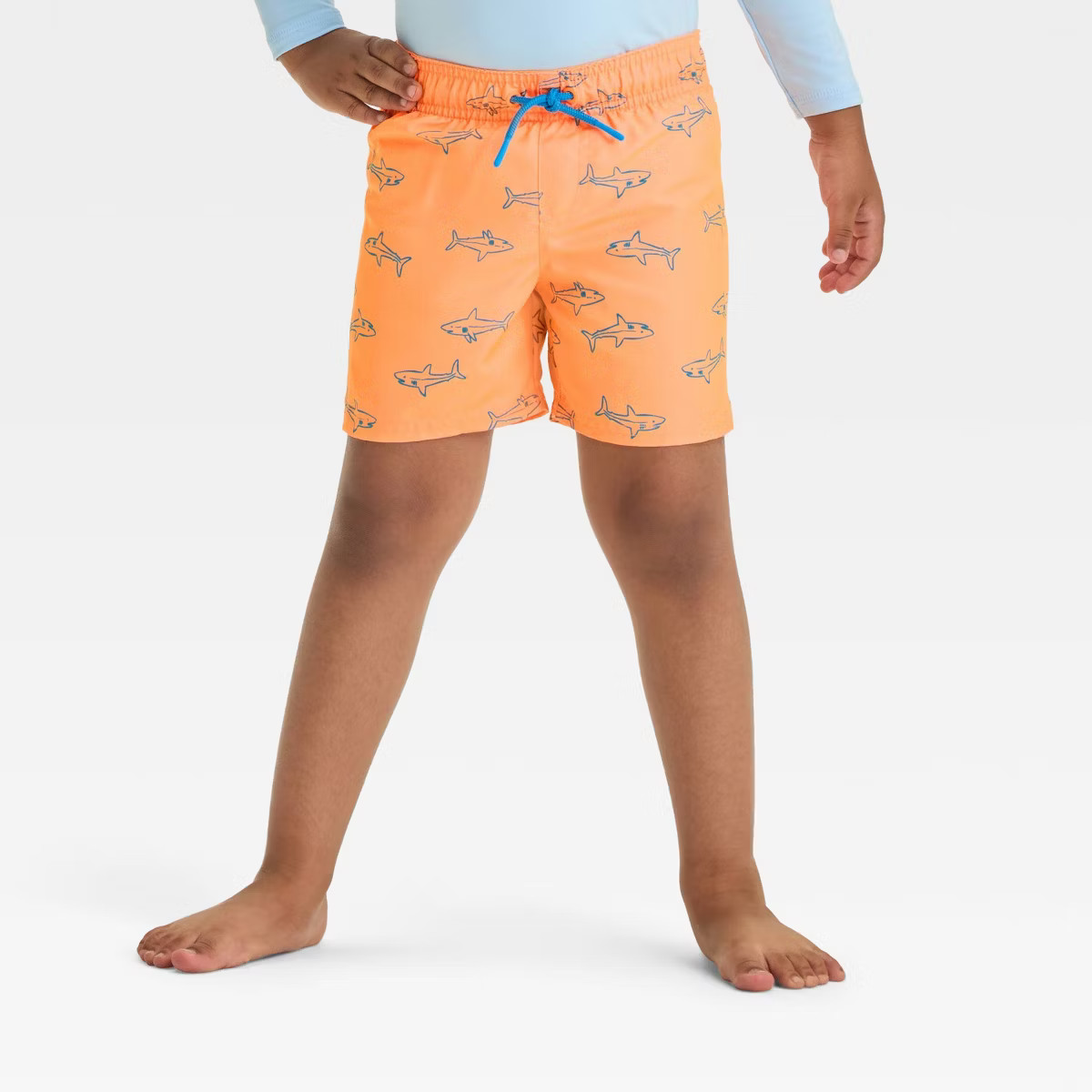 Toddler Boys' Water Reactive Shark Swim Shorts - Cat & Jack™ Orange | Target
