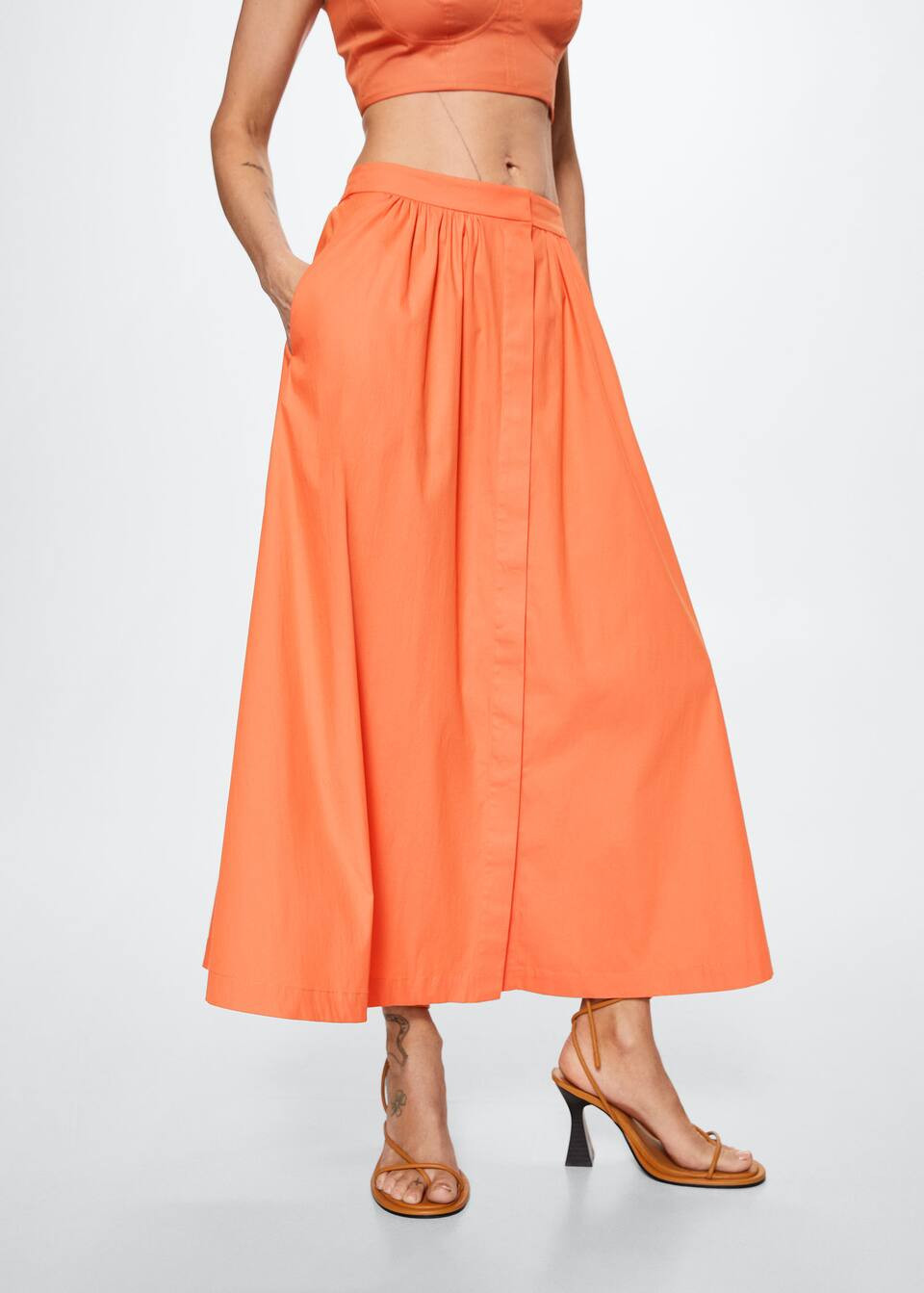 Cotton flared skirt | MANGO (US)