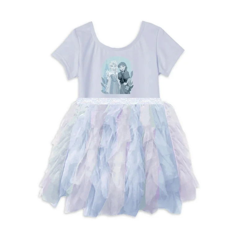 Disney Frozen Toddler Girl Short Sleeve Tutu Dress, Sizes 12M-5T | Walmart (US)