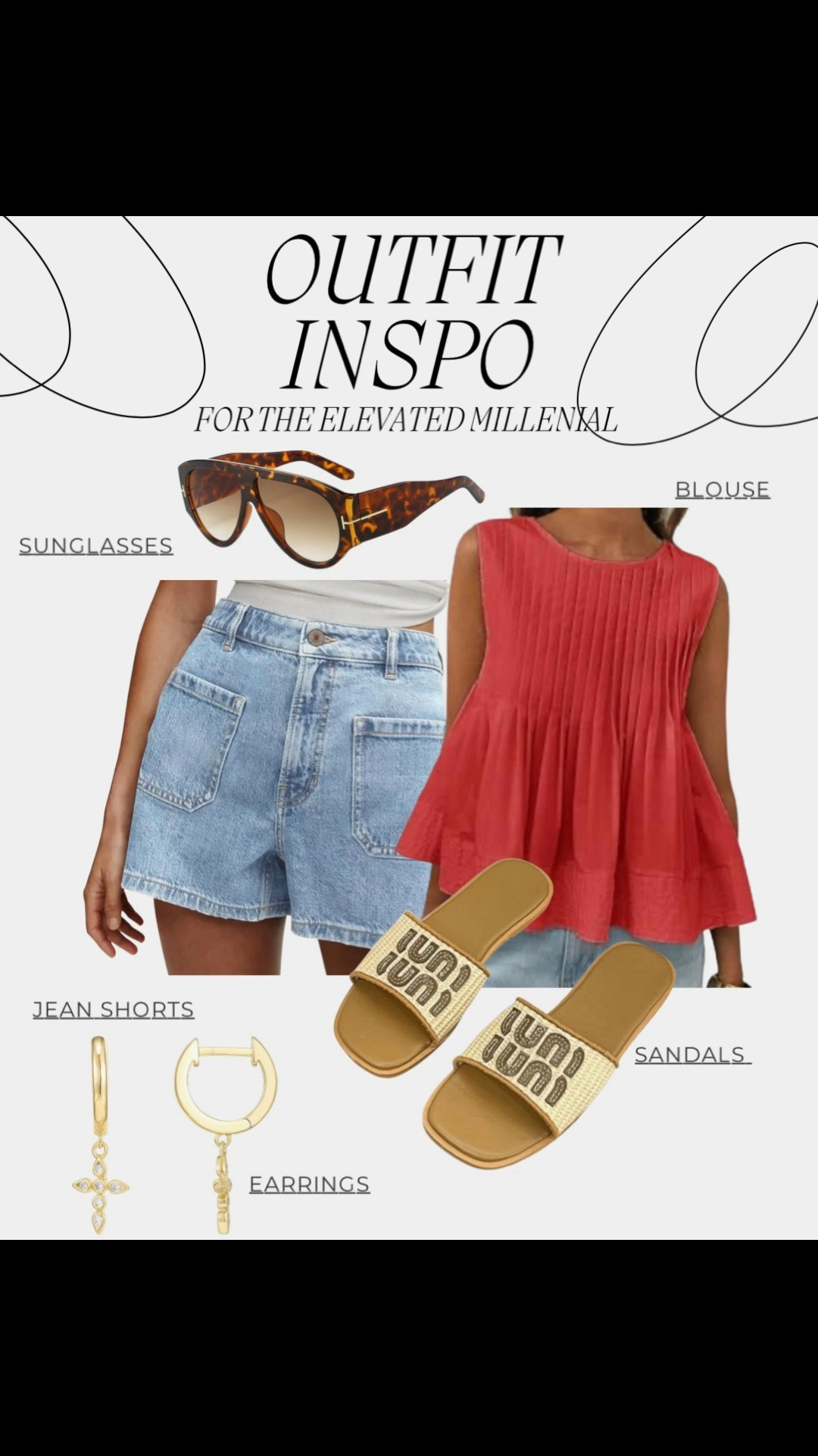 This outfit you’ll need this summer. These shorts look just like the Abercrombie ones. Designer sandal dupe… this reads elevated trendy millennial and it’s all from Amazon 🍓☀️

#LTKootd