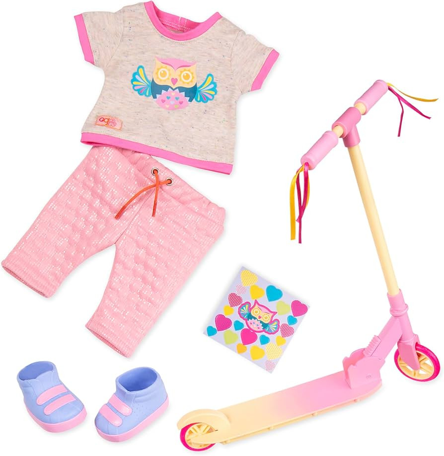Our Generation Owl be Cruisin’ Outfit – Deluxe Toy Scooter and Clothing Set for 18-inch Dolls... | Amazon (US)