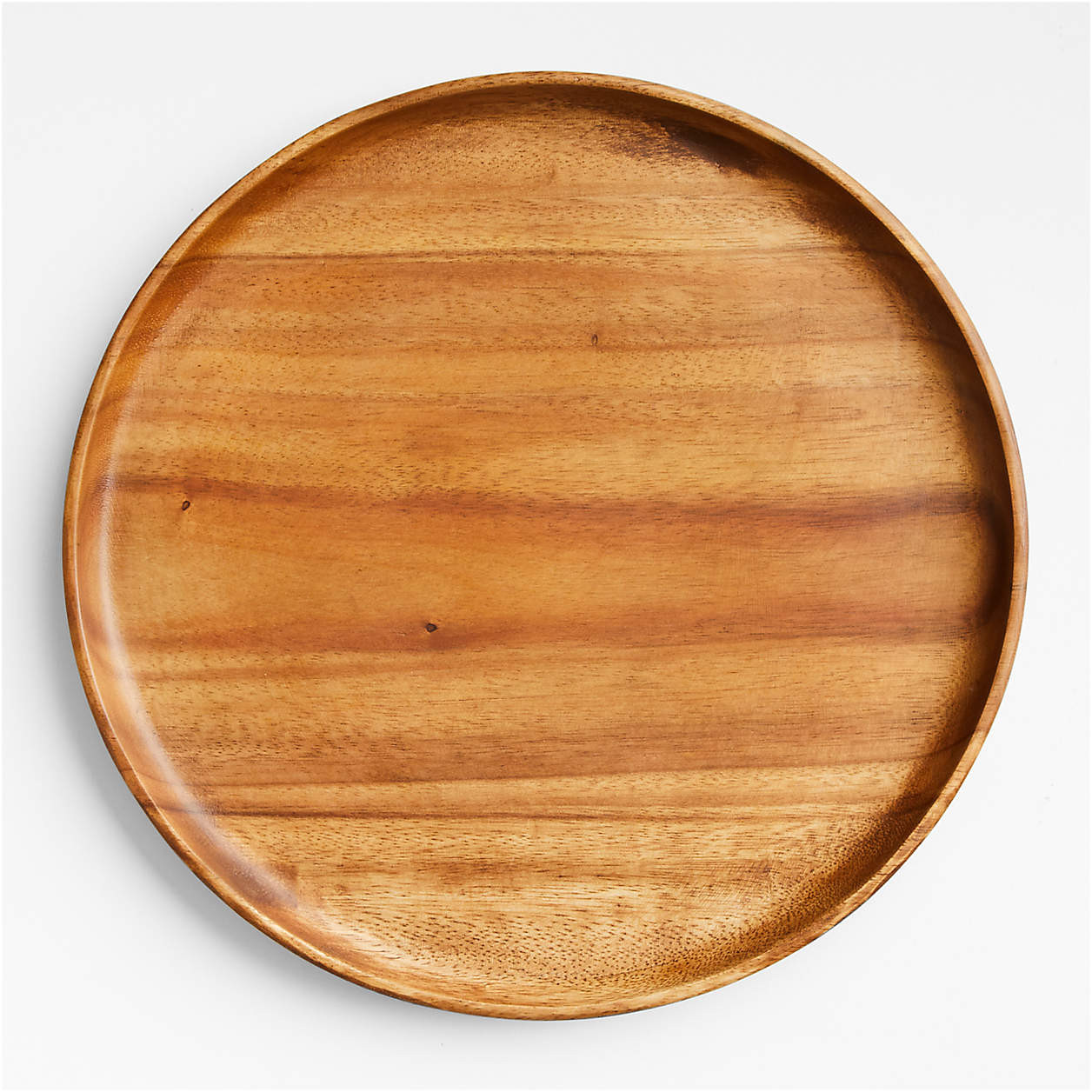 Tondo Acacia 12" Round Platter + Reviews | Crate & Barrel | Crate & Barrel