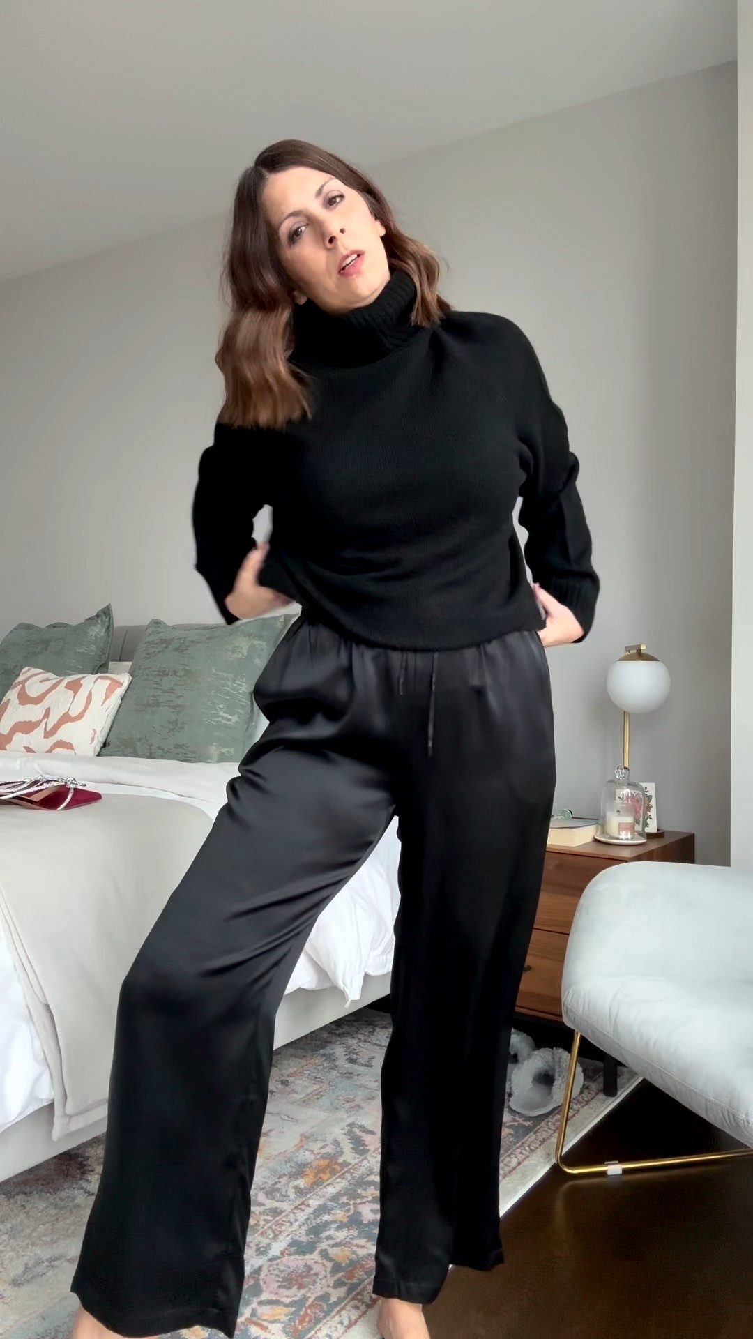 Holiday must haves 
Oversized Sweater
Satin Pants
Velvet Shoes
Sparkling Accessories 
#WomenOver40Style #MidlifeStyle #Over40Fashion #ChicAtAnyAge #EffortlessStyle #ClassicStyle #AgeIsJustAStyle #FashionOver40 #SmartCasualStyle #LaterEverAfter #ModernMidlife #satinpants


#LTKOver40 #LTKCyberWeek #LTKHoliday