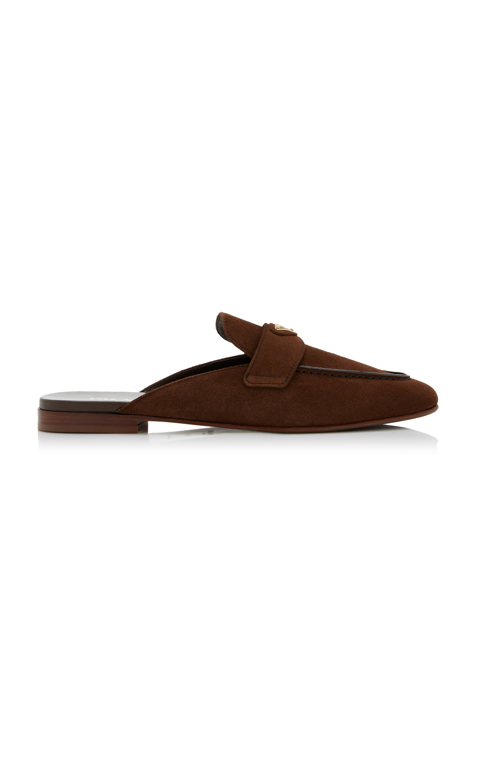 Prada Suede Loafer Mules - Moda Operandi | Moda Operandi (Global)