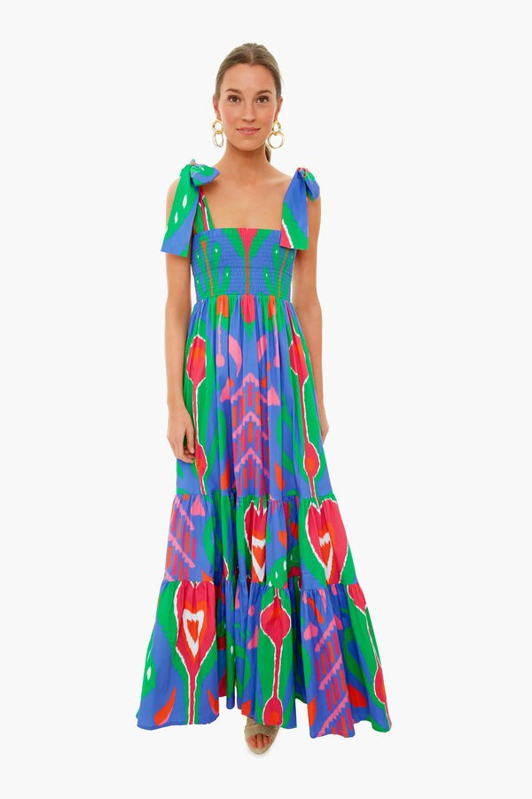 Purple Ikat Kelly Tiered Maxi Dress | Tuckernuck (US)