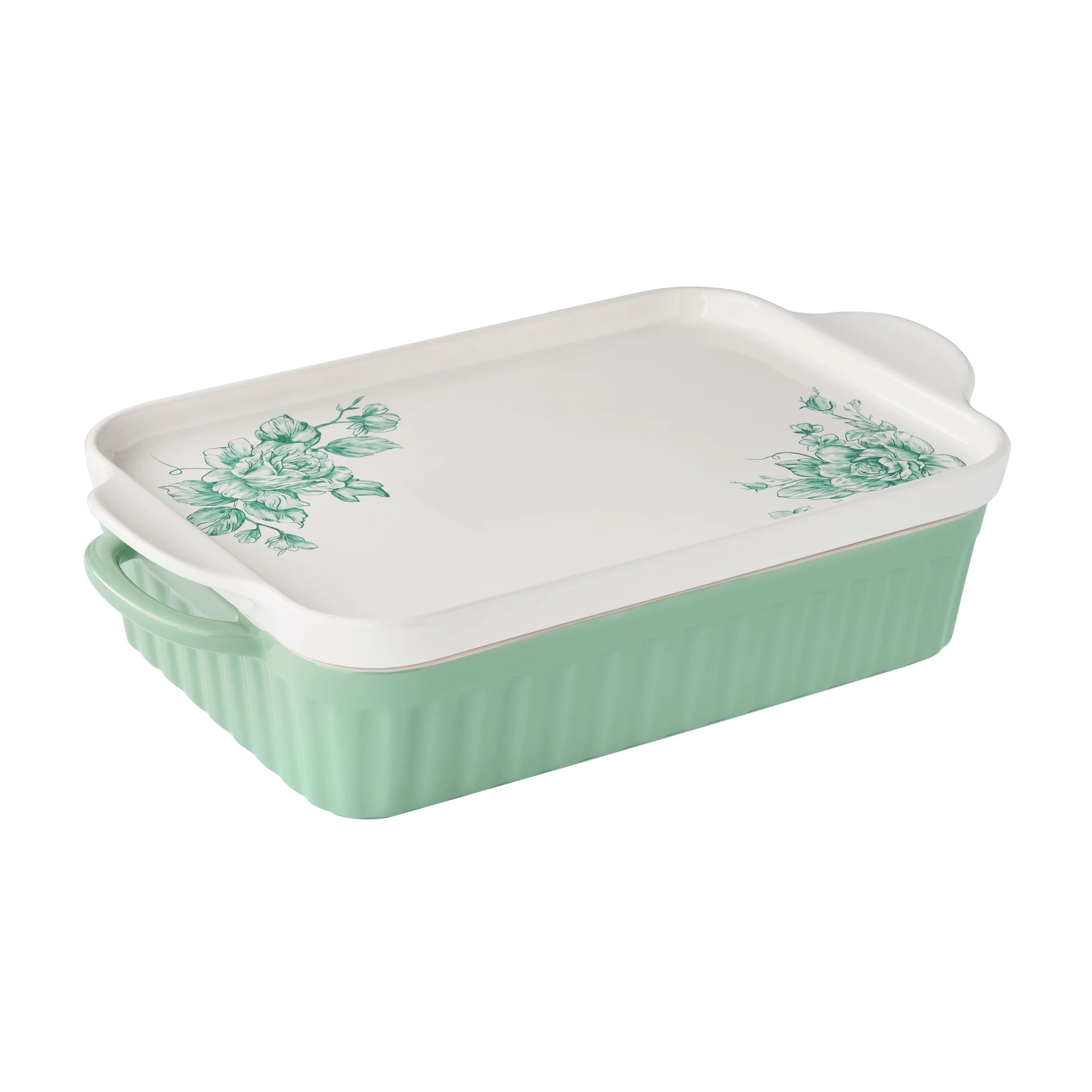 The Pioneer Woman Agatha Rectangular Baker with Platter Lid, 9" x 13" | Walmart (US)