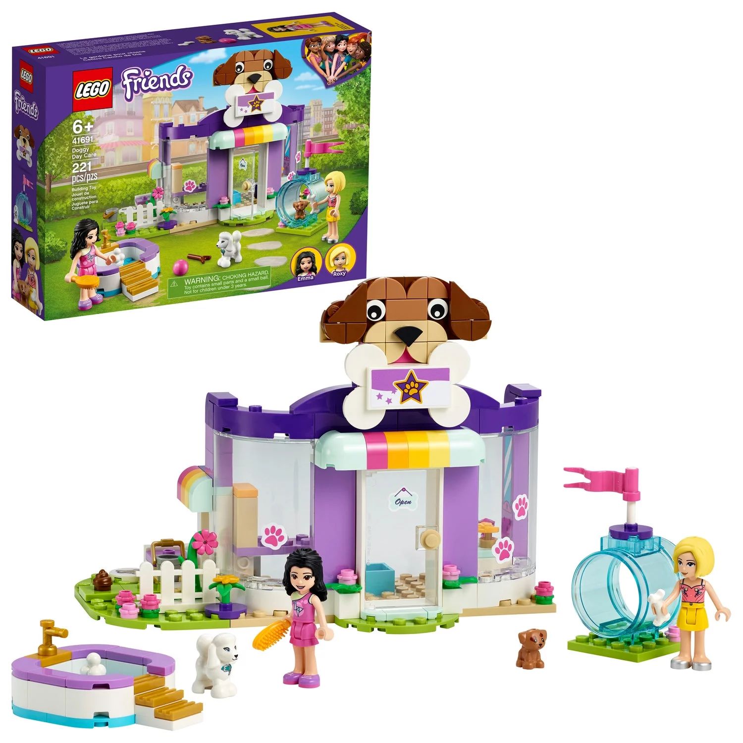 LEGO Friends Doggy Day Care 41691 Building Toy; Includes 2 Mini-Dolls and 2 Toy Dog Figures (221 ... | Walmart (US)