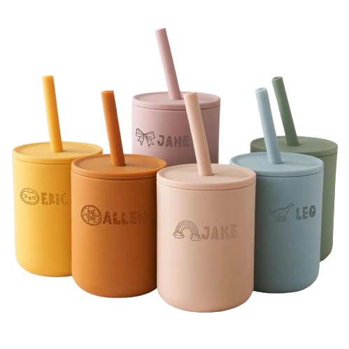 Personalized Silicone Baby Cup with Name 7oz Custom Toddler Silicone Cup, Non-Spill Baby Training... | Amazon (US)