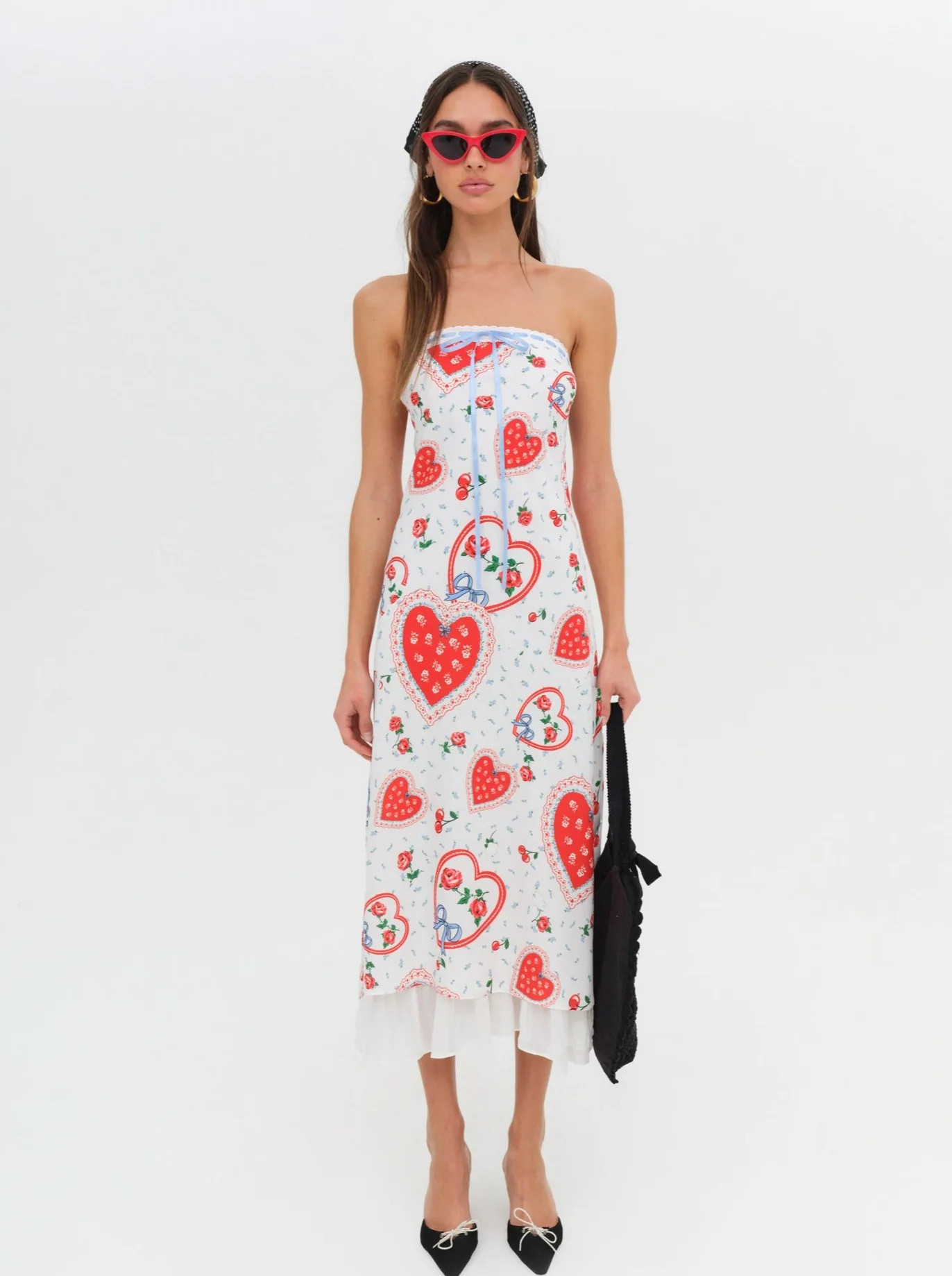 Daisy Mae Strapless Midi Dress | For Love & Lemons