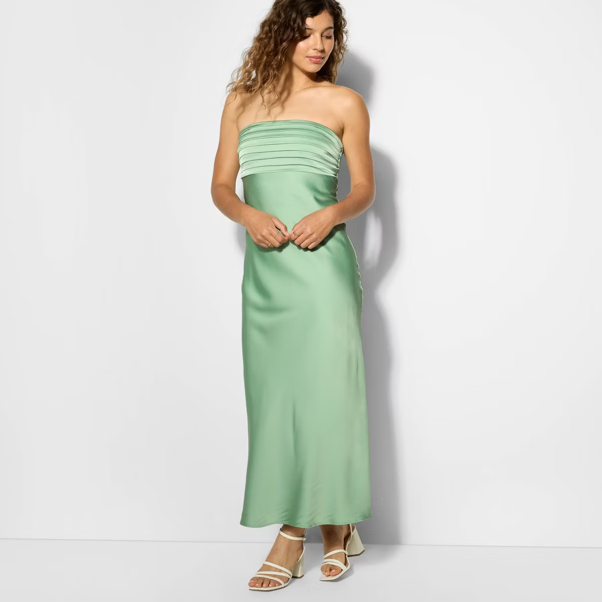 Women's Bias Cut Maxi A-Line Dress - Wild Fable™ Light Green | Target