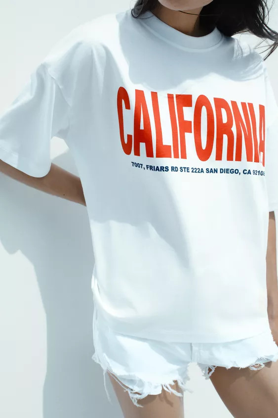 OVERSIZED TEXT T-SHIRT | Zara Canada