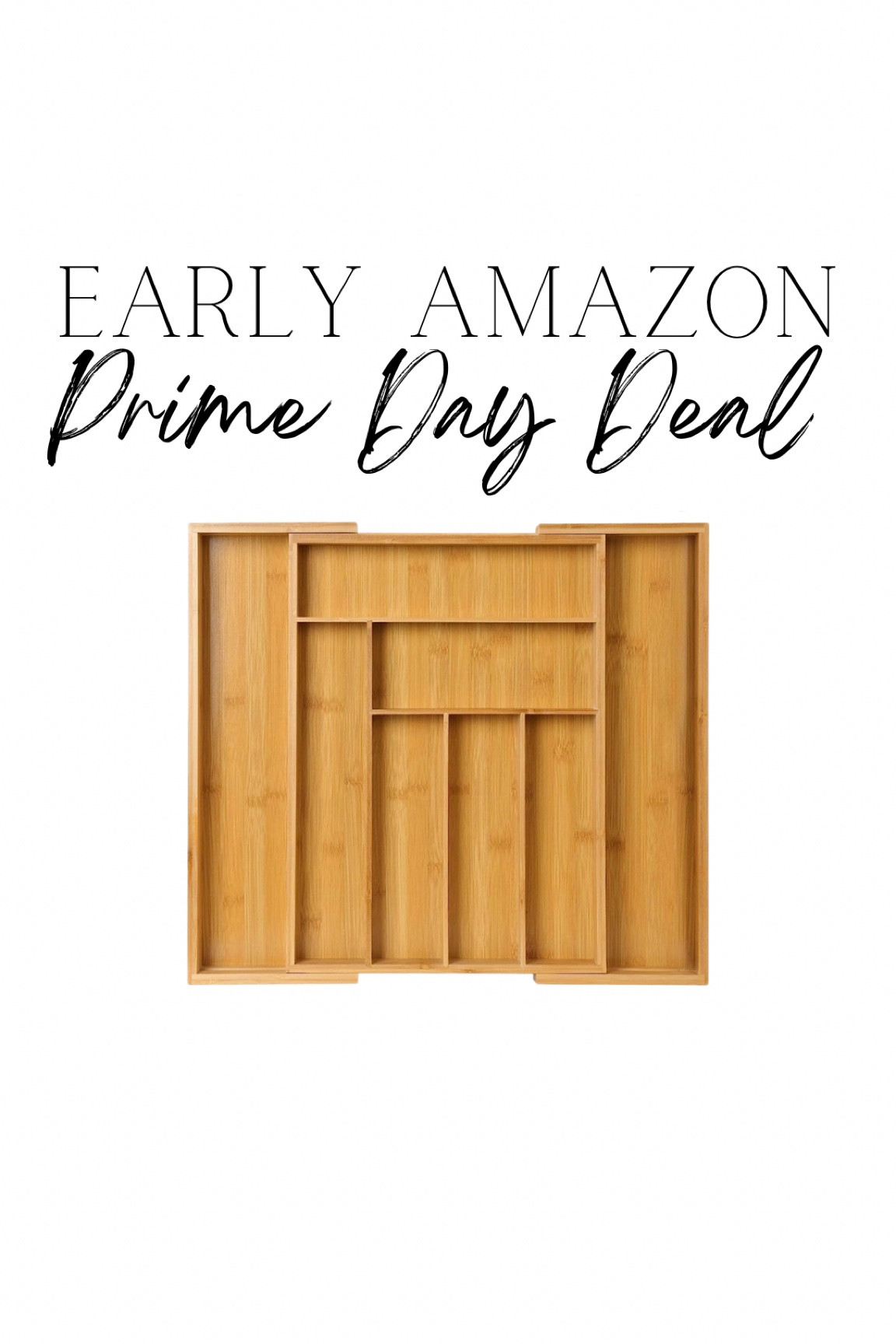 Early Amazon Prime Day deal. Drawer organizer. Bamboo organizer. Utensil organizer. Adjustable organizer. 

#LTKhome #LTKxPrimeDay #LTKsalealert