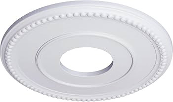 Ekena Millwork CM12BR Bradford Ceiling Medallion, 12 1/2"OD x 3 7/8"ID x 3/4"P (Fits Canopies up ... | Amazon (US)
