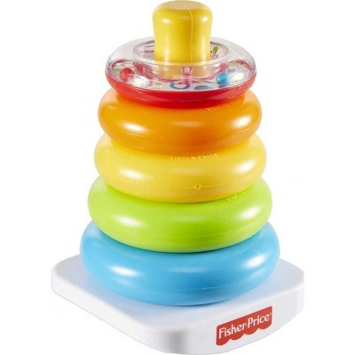 Fisher-Price Baby Stacking Toy Rock-A-Stack, Roly-Poly Base with 5 Colorful Rings | Target