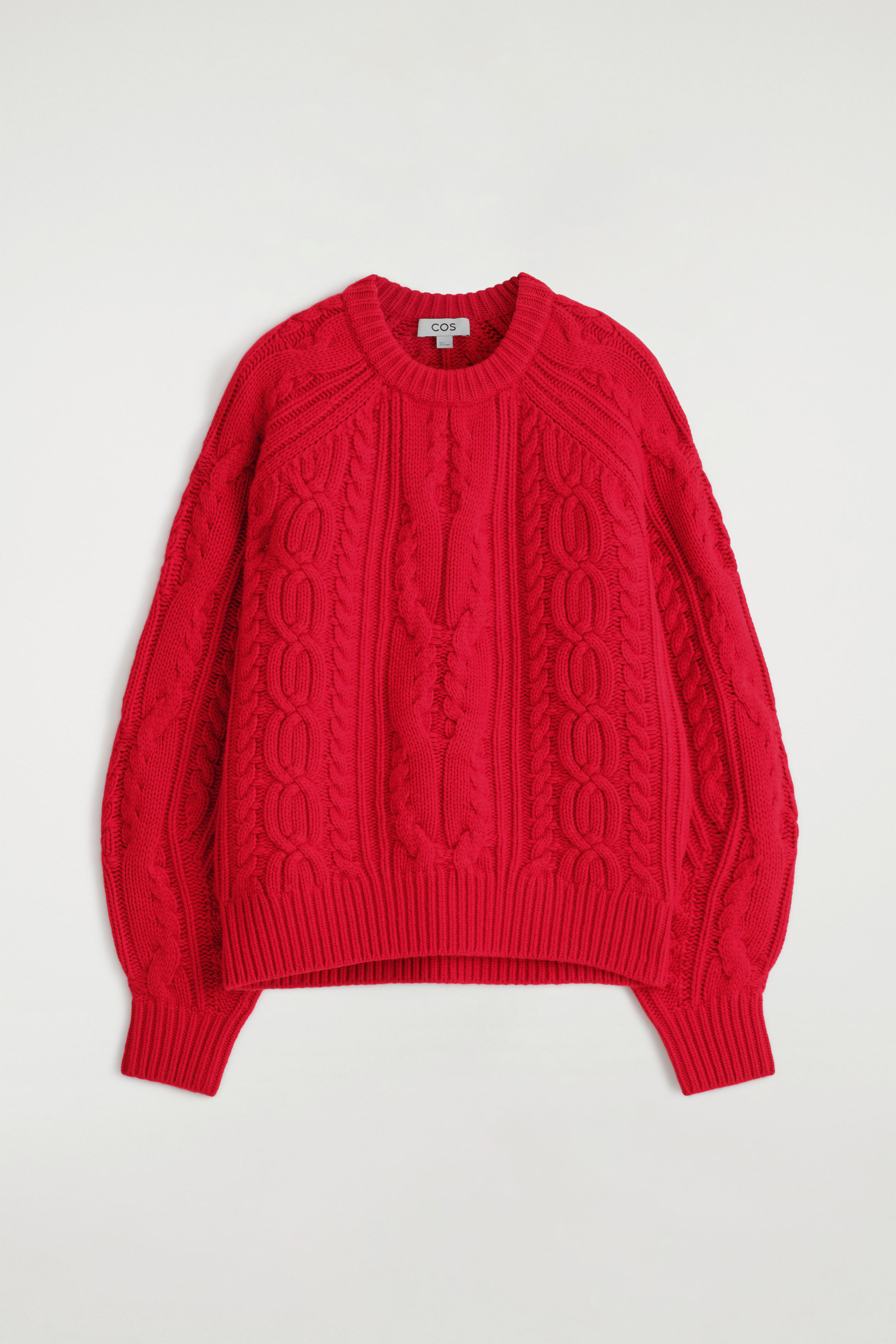 CABLE-KNIT WOOL-CASHMERE SWEATER - RED | COS US | COS (EU)