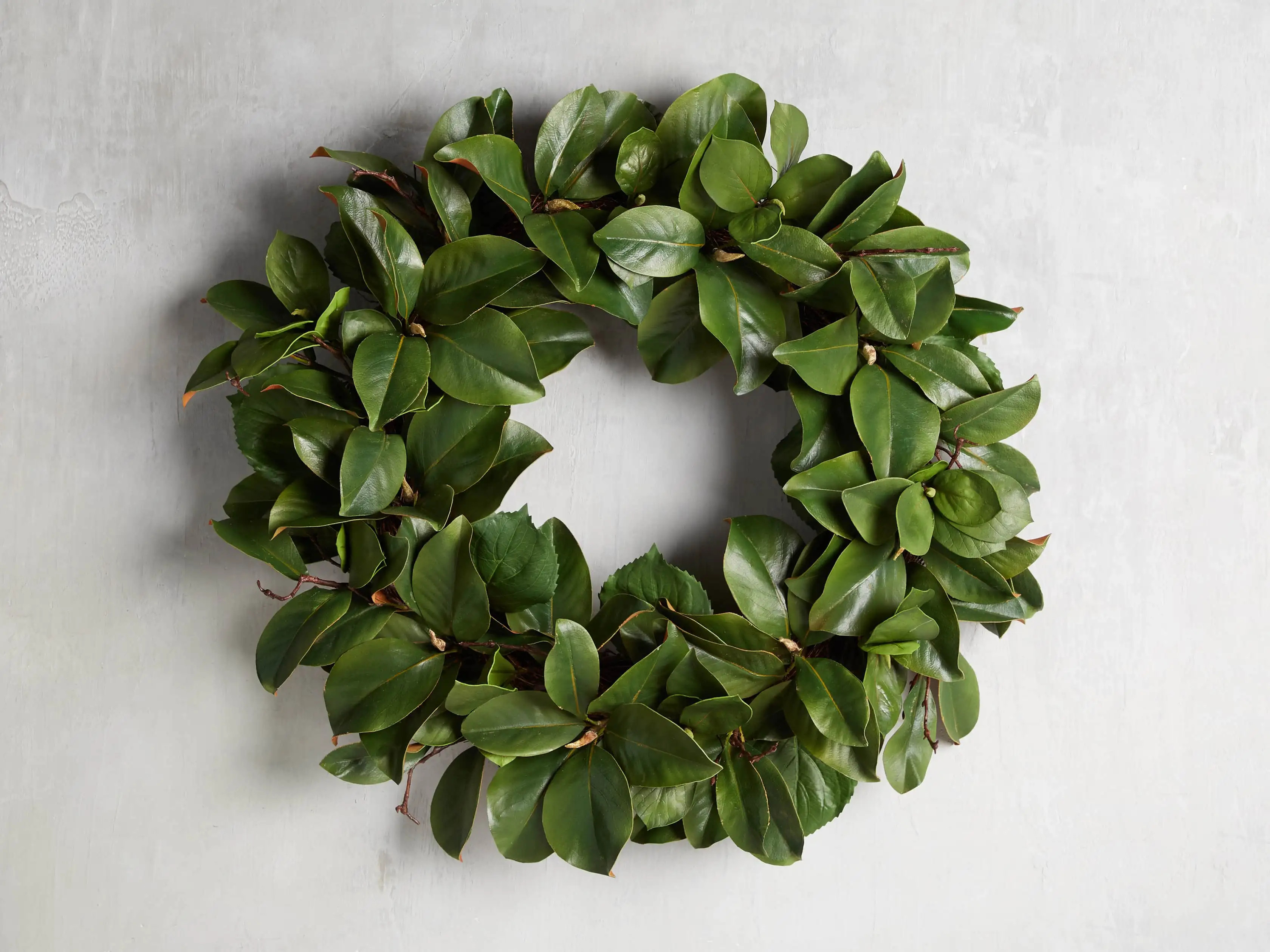 Faux Magnolia Twig Wreath | Arhaus