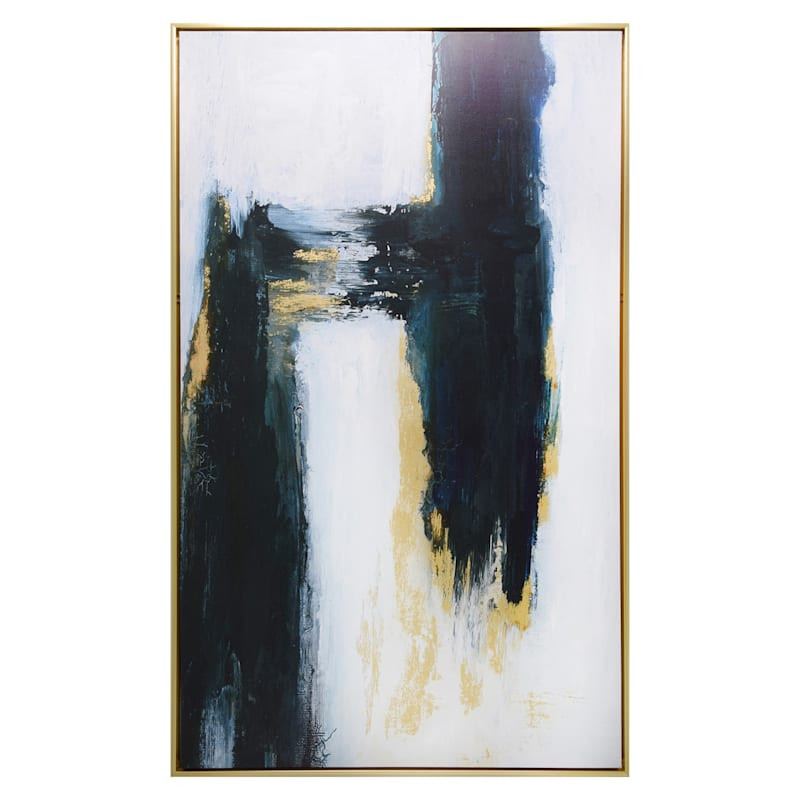 Framed Through Time Glitter & Foiled Canvas Wall Art, 31x51 | At Home