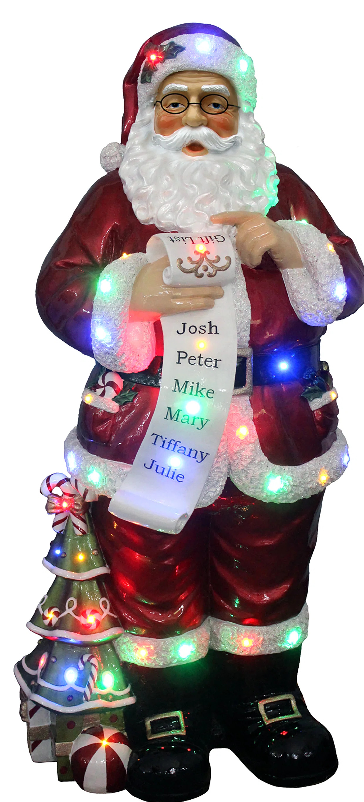 Fraser Hill Farm Indoor/Outdoor 4 ft. Christmas Santa Claus Holding Scroll | Wayfair North America