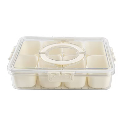 Cook With Color 8 Compartment Snack Box with Handle White | Target