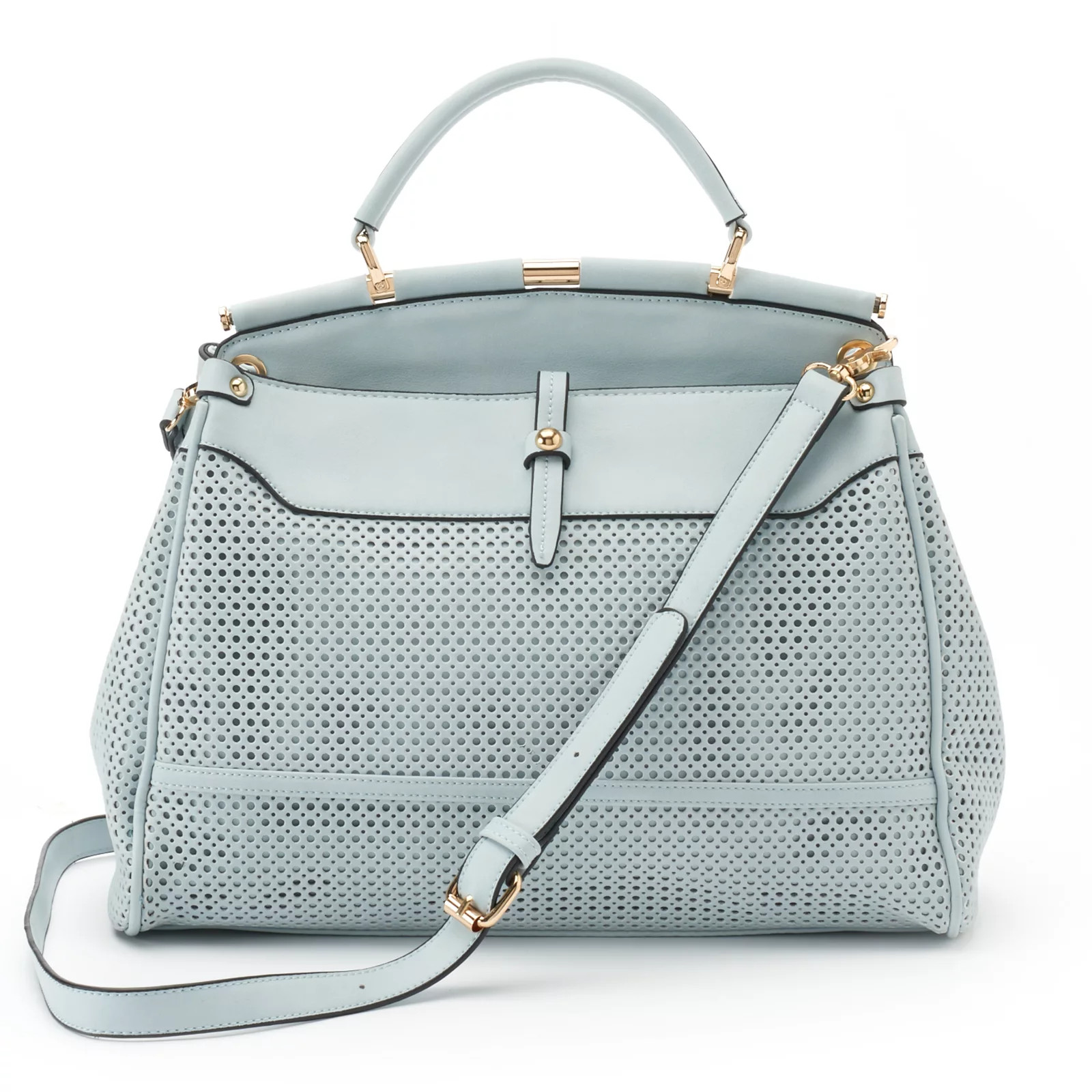 Mellow World Giselle Perforated Convertible Satchel, Women's, Light Blue | Kohl's