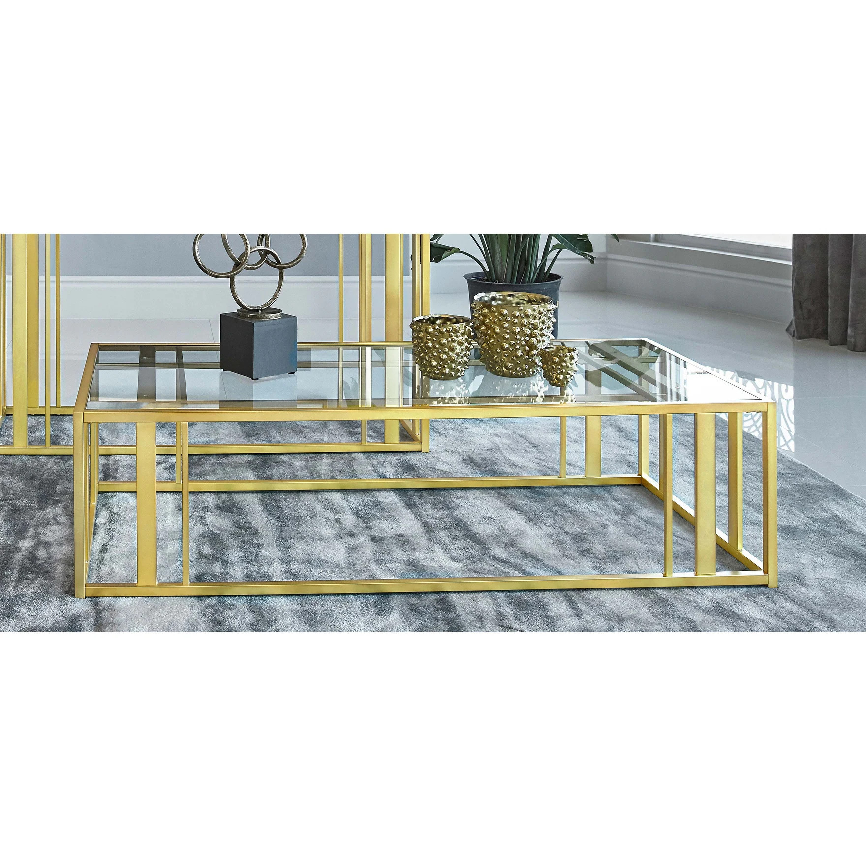 Adri Glass Top Coffee Table | Bed Bath & Beyond